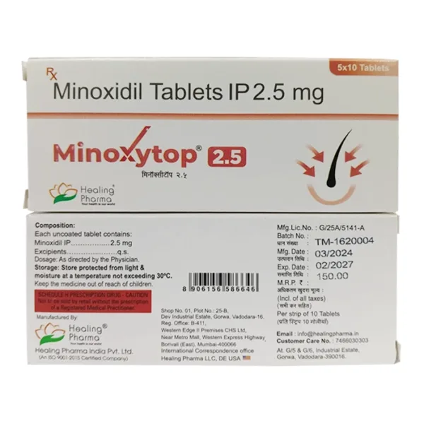 Minoxytop 2.5 Minoxidil 2.5mg